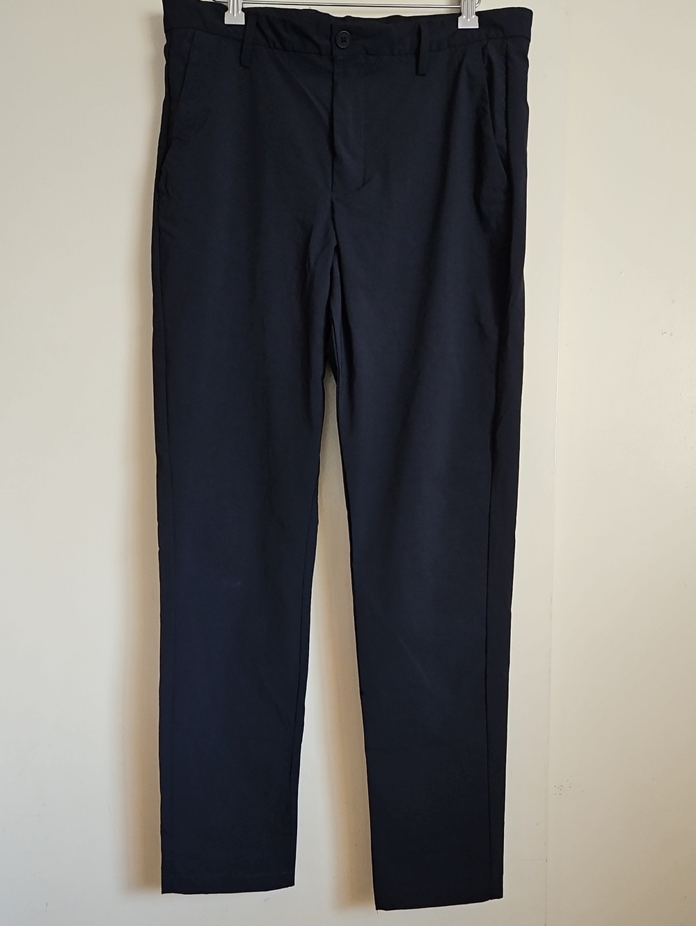 Saks Fifth Avenue Men's Charcoal Gray Nylon Slim Pants Size 32X32